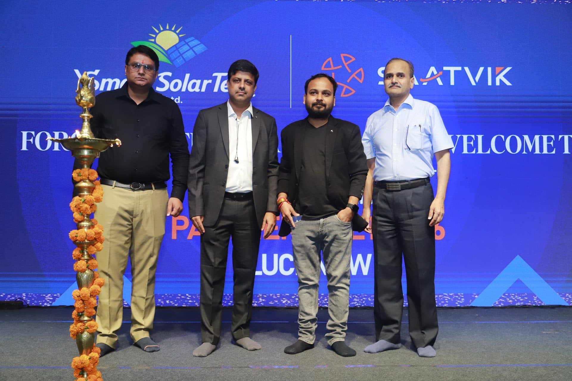Saatvik Solar and VSmart SolarTech lamp-lighting ceremony