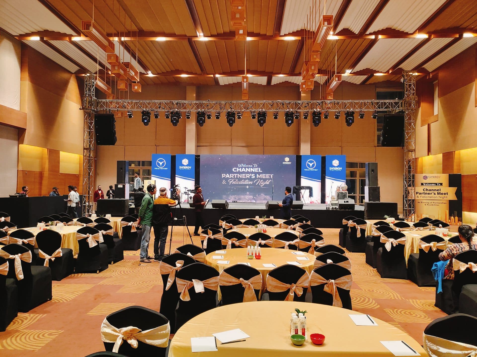Channel Partner's Meet & Felicitation Night gala dinner setup