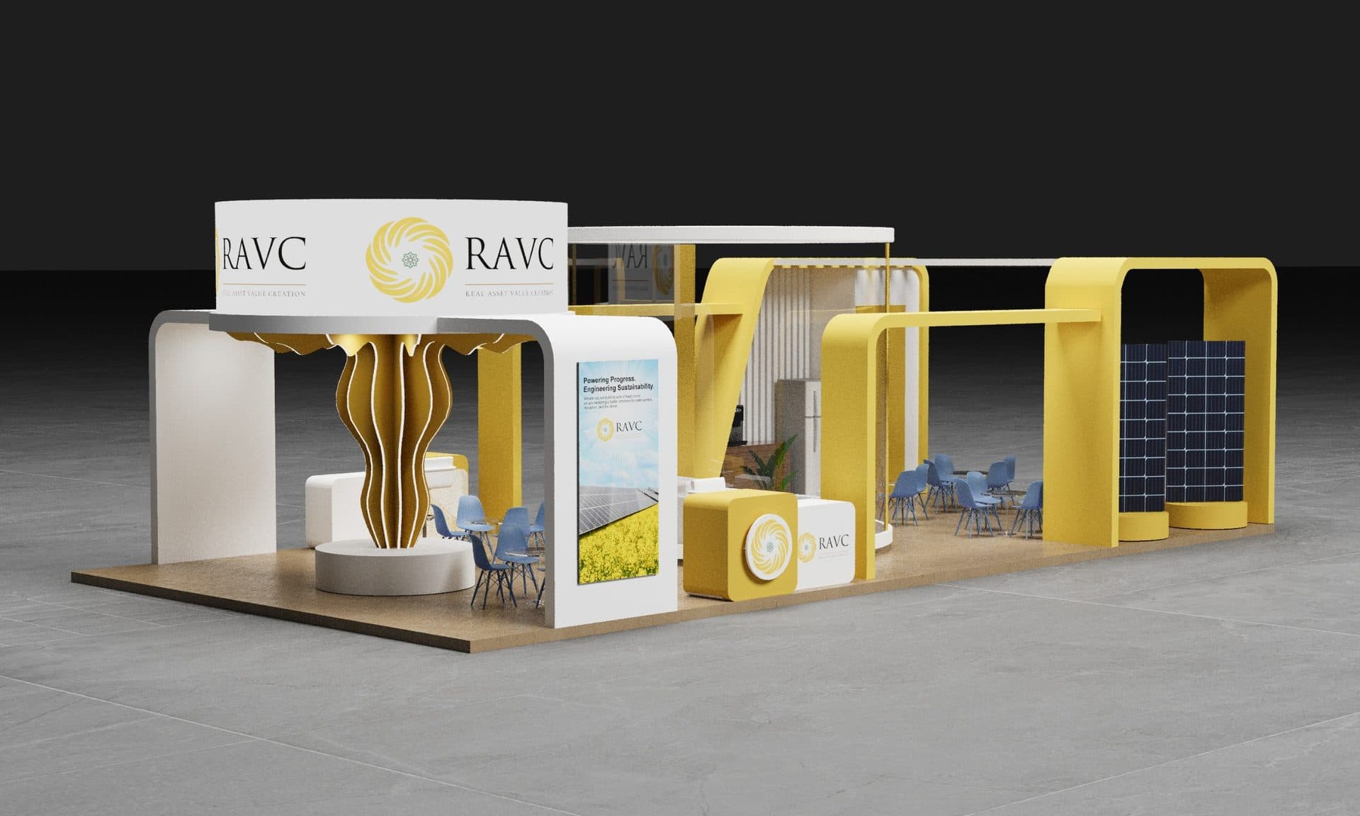 Nikon exhibition stall 3D design render